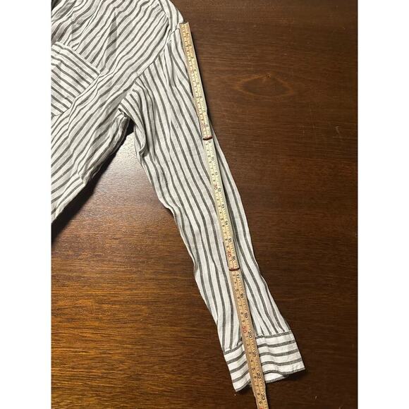 J Jill Love Linen Blouse Top Women Medium Beach Vacation Lagenlook Cottage Core - Picture 9 of 9